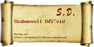 Stubenvoll Dávid névjegykártya